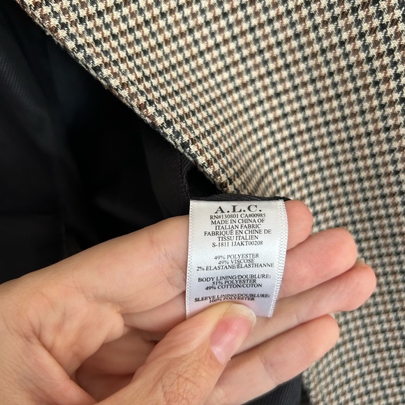 A.L.C. Sedgwick Houndstooth Blazer 4 - Picture 8 of 10